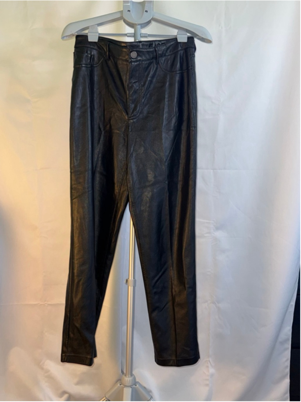 Women's Joie Black Faux Leather Skinny‎ Pants Size 10